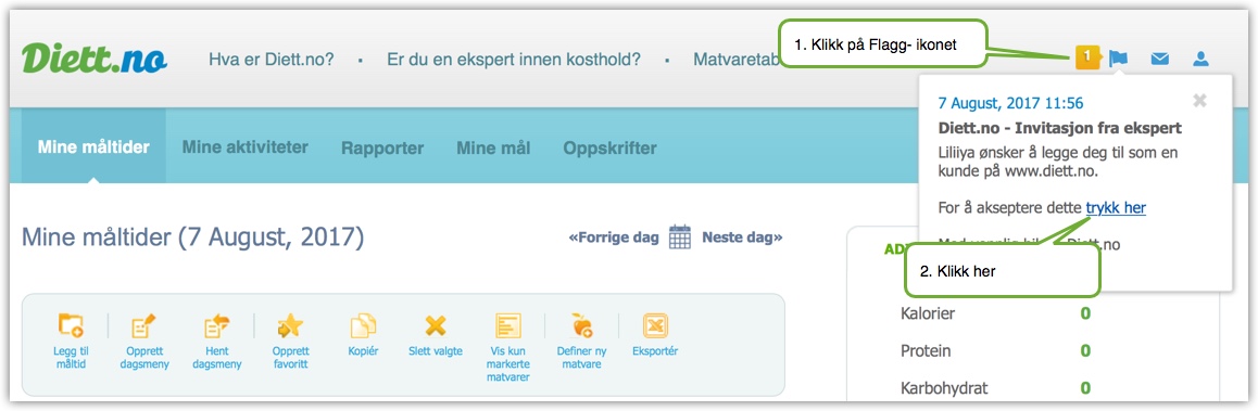 Aksepter invitasjon fra ekspert
