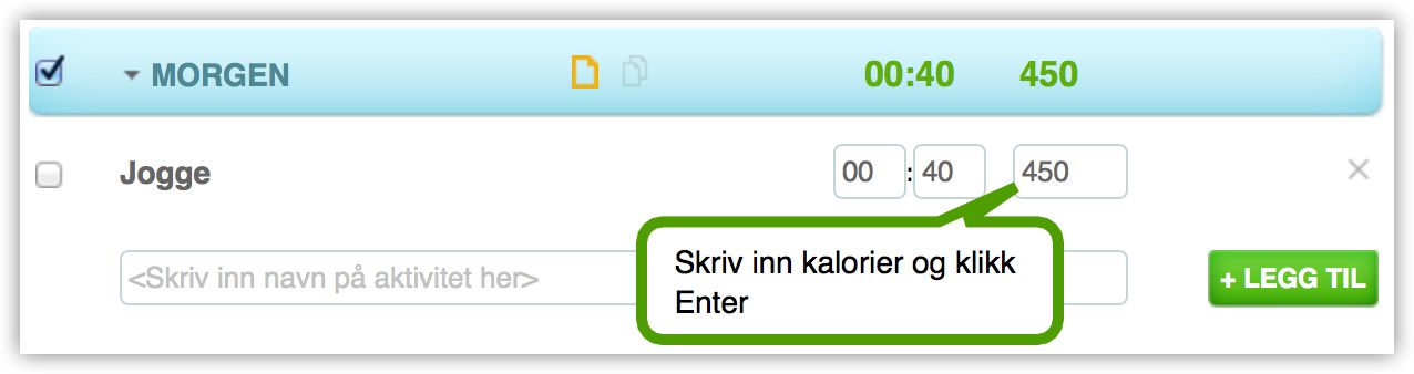 Endre kaloriforbruk