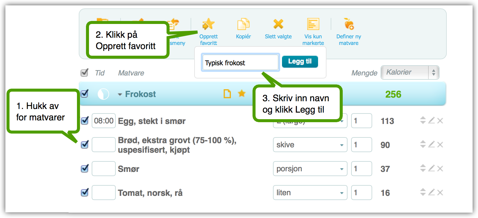 Favoritt steg 1