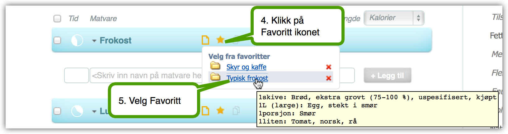 Favoritt steg 2