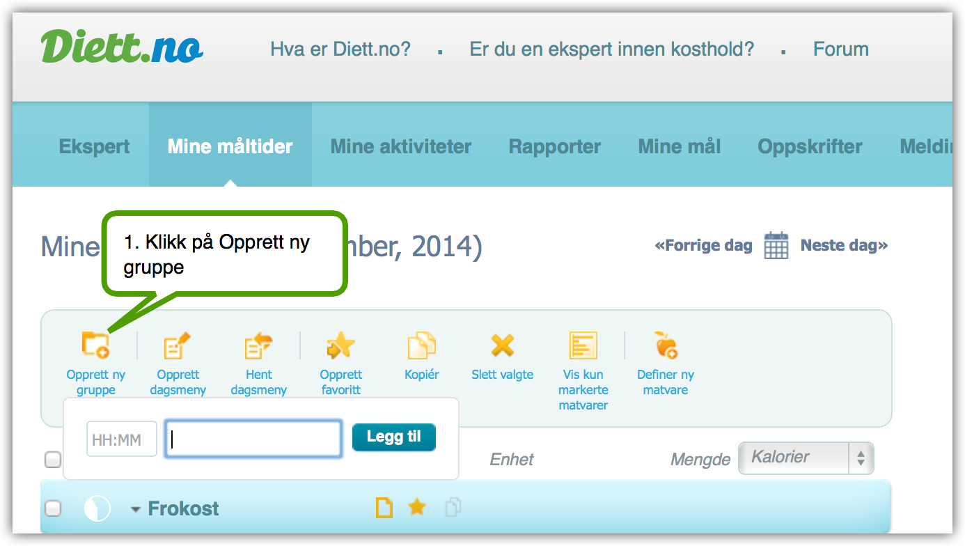 Steg 1: Opprett ny gruppe
